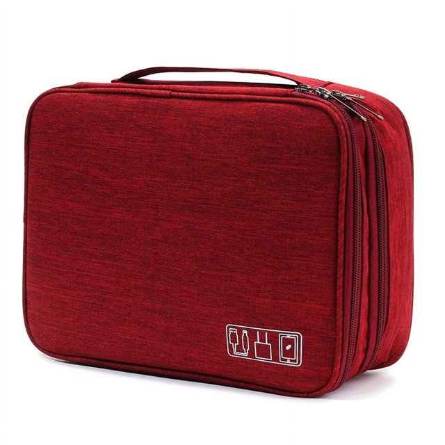 Bolsa de transporte para accesorios, bolsa para dispositivos electrónicos, estuche para cables de viaje, organizador de dispositivos electrónicos para cargadores, cables y discos duros