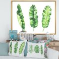 thumbnail image 2 of Designart 'Tropical Banana Leaves Set On White' Farmhouse Framed Canvas Wall Art Print, 2 of 5