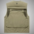 thumbnail image 4 of Feipeng Men's Casual Lightweight Outdoor Fishing Work Safari Travel Photo Cargo Vest Jacket Multi Pockets, 4 of 6