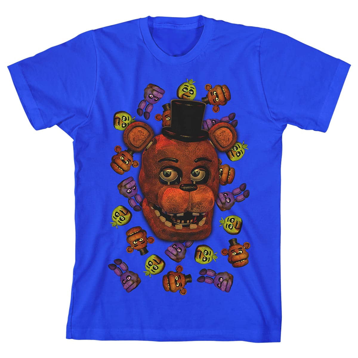 Royal Blue Video Game Five Nights at Freddy's Tee Shirt-S