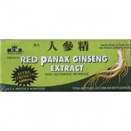 Instant Korean Panax Ginseng - Ginseng Products Red Panax Ginseng 6000 mg, Alcohol Free, 30 Ct