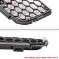 thumbnail image 7 of Ikon Motorsports Compatible with 10-14 Golf MK6 Honeycomb GTI Black Chrome Trim Front Upper+Lower Grille ABS, 7 of 7