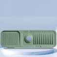 thumbnail image 3 of Protector contra salpicaduras para fregadero, alfombrilla de silicona para recoger agua, grifo de silicona para (XL), verde oscuro y verde, 3 of 7
