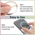 thumbnail image 3 of Uxcell Magnetic Sticker Ring, 8 Pack Universal Magnetic Adapter Ring Metal Magnet Wireless Charging Conversion Kit for Mobile Phone Case Wireless Charger (Blue), 3 of 7