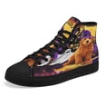 thumbnail image 7 of Never Mind The Witch Beware Of The Goldendoodle High Top Canvas Shoes Sneakers Black Size 4.5, 7 of 7