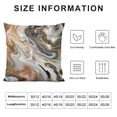 thumbnail image 5 of JEUXUS  Marble Print Throw Pillow Cushion Case  Retro Style Paintbrush Colors in Marbling Texture Watercolor Artwork, Modern Accent Double-Sided Digital Printing,  Sand Brown, 5 of 5