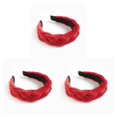 thumbnail image 2 of Minnieouse Diadema de terciopelo trenzado, diadema ancha de lujo para mujeres y niñas, diadema sólida, banda para la cabeza para banquete de Type1 NO1, 2 of 6