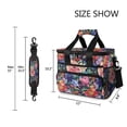 thumbnail image 3 of FORMRS Insulated Cooler Bag 24 Cans Capacity Soft Leakproof Lunch Box with Side Pockets, Vibrant Pink Floral Pattern, 3 of 7