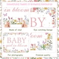 thumbnail image 5 of Baby in Bloom Baby Shower Decorations Wildflower Baby in Bloom Backdrop 4.92 * 3.28ft Butterfly Pink Wildflower Girl Baby Shower Party Decorations Floral Photography Background for Flower Baby Shower, 5 of 6