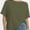 Army green, variant on Oversized T Shirts for Women Short Sleeve Loose Fit Crewneck Summer Tops Casual Basic Rolled Sleeves Tee Shirt