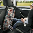 thumbnail image 5 of Patchwork In Country Style Mats Back Seat Protectors, Car Seat Protector Vehicle Organizers Waterproof Cover Back Seat Cover for Kids with 3 Storage Pockets 2 Pack, 5 of 5