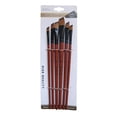 thumbnail image 1 of Fiudx Liquidación De Ahorros De Verano 6 Uds Pincel De Nailon Con Mango De Madera Para Acuarela, Pincel Para Pintar Al Óleo, 1 of 5