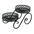 thumbnail image 1 of Vrorvz 2 Tier Metal Shelf Stand for Living Room Balcony Window Sill Coffee Table Use Decorative Openwork Plant Holder Sturdy Multi Functional Storage Organizer, 1 of 2