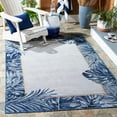 thumbnail image 2 of SAFAVIEH Cabana Elvina Indoor/Outdoor Area Rug, Ivory/Navy, 5' x 8', 2 of 12