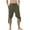 Army Green, variant on Men Casual Shorts Retro Lightweight Baggy Knee Length Pants Summer Drawstring Beach Lounge Shorts with Pockets