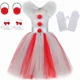 thumbnail image 2 of Disfraz de payaso Pennywise para niña, disfraz de tutú elegante para fiesta de carnaval, disfraz de Joker espeluznante para Halloween, ropa para niños, 2 of 5