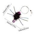 thumbnail image 4 of Cat Insect Feather Toys Replacement, Cat Toy Wand Refills, Natural Insect Cat Toy Feathers Refill, Interactive Cat Teaser Wand Attachments, with Bell _ Purple, 4 of 7