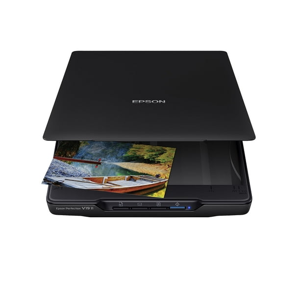 Epson Perfection V19 II - Escáner Plano para Fotos y Documentos a Color con resolución óptica de 4800 PPP, alimentación USB y Tapa extraíble de Alto Nivel