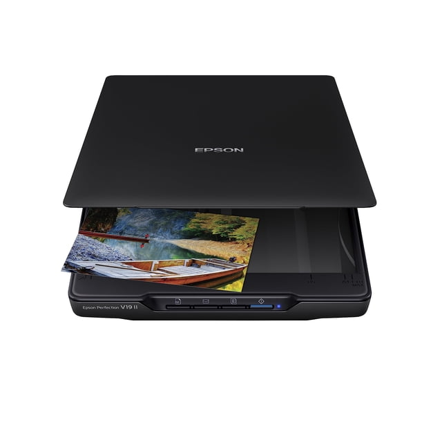 Epson Perfection V19 II - Escáner Plano para Fotos y Documentos a Color con resolución óptica de 4800 PPP, alimentación USB y Tapa extraíble de Alto Nivel
