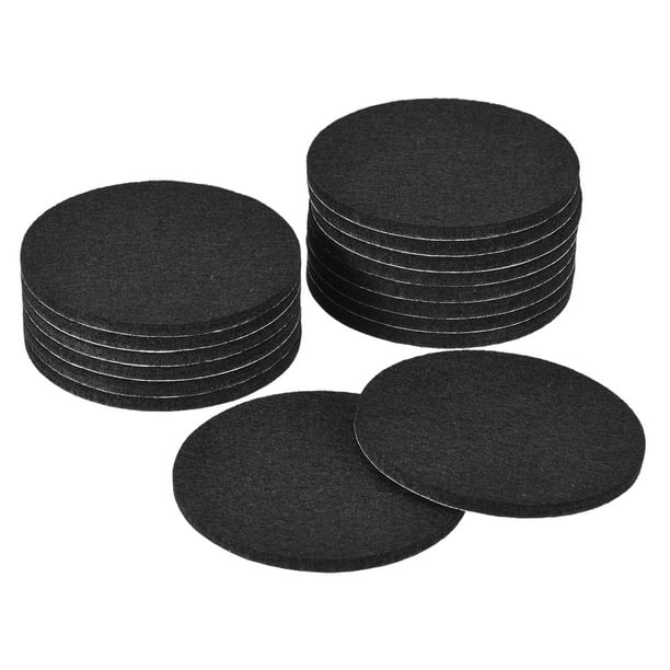 Muebles Deslizadores, 16uds 3.5'' - Redondos Auto Adhesivos Fieltro Muebles Almohadillas, Suelo Protectores para Muebles Pies Sillas Patas Madera Pisos (Negro)
