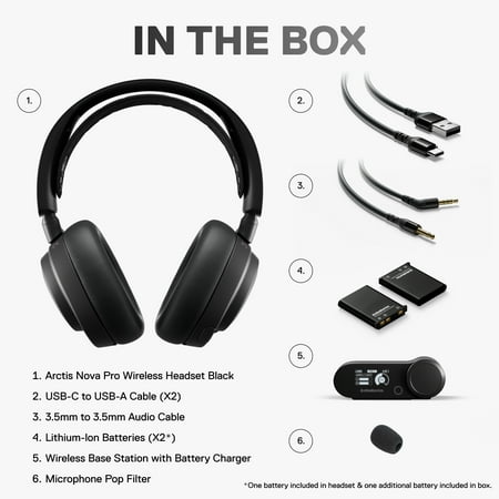 SteelSeries Arctis Nova Pro Wireless Gaming Headset For Xbox, Black