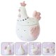 thumbnail image 2 of Egg Storage Jar Ceramic Candy Container Sealed Chicken Shaped Fruit Holder with Lid, 2 of 4