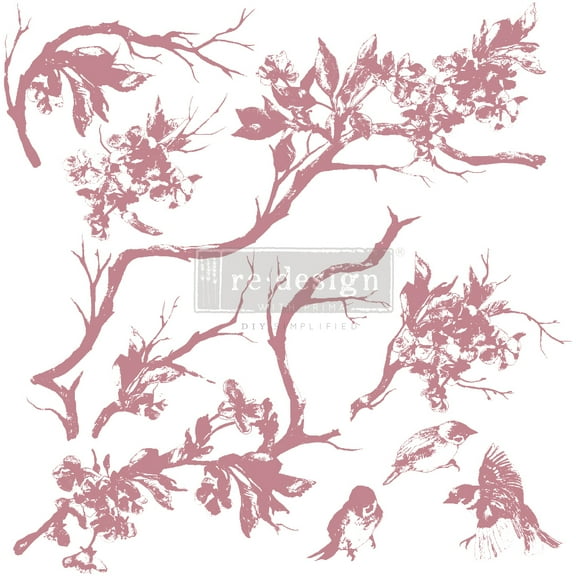 Prima Marketing Re-Design Decor Clear Cling Stamps 12"x12"-Forest Aviary