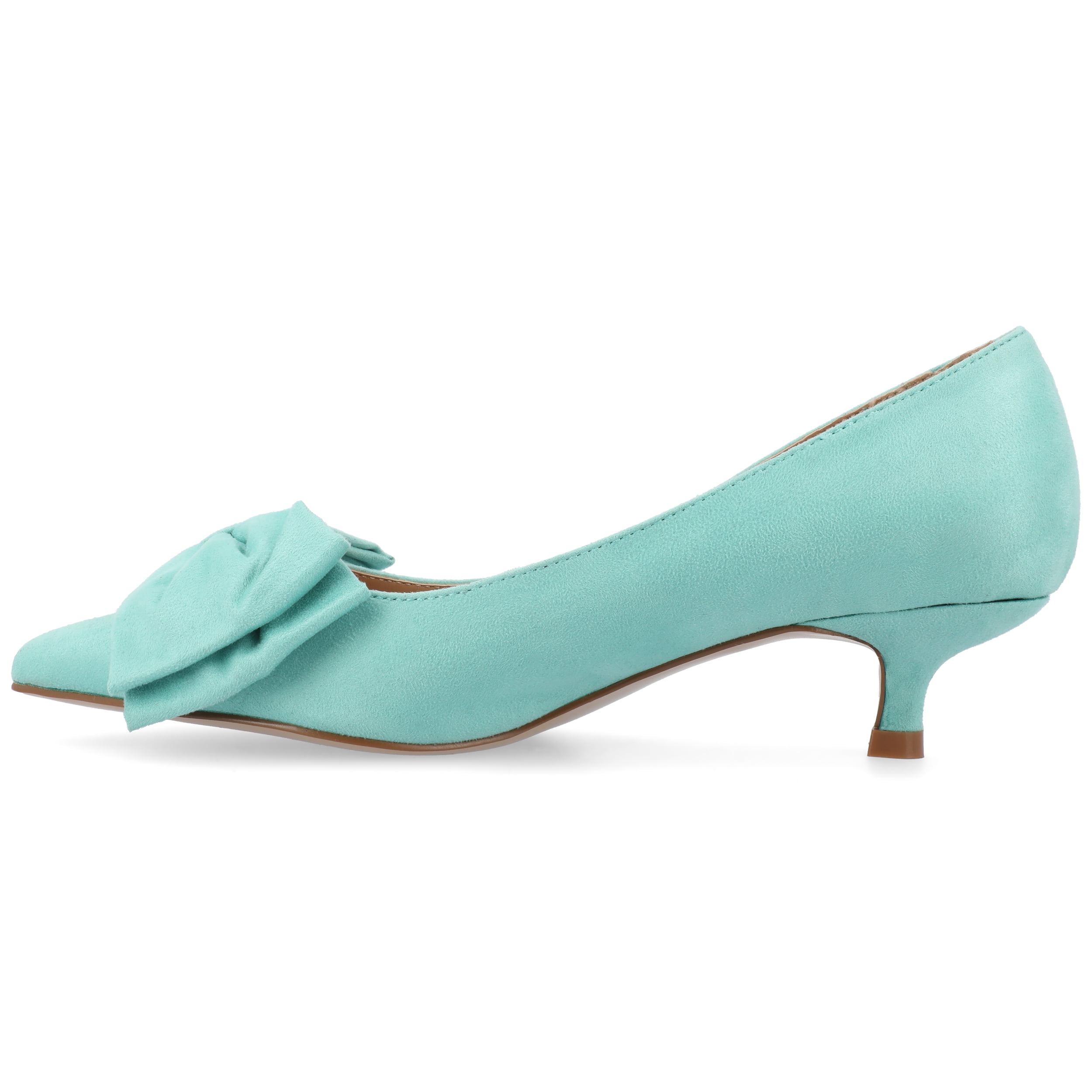 Journee Womens Orana Pointed Toe Kitten Heel Pumps, Widths Available