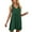 Green, variant on ALING Women's Beach Dress Summer Casual Swing T-Shirt Dresses Beach Cover Up Loose Pleated Dress Sleeveless Tank Tank Beach Cover Up Dresses