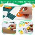 thumbnail image 3 of 12 Pcs Cute Box Cutter Mini Retractable Kawaii Box Cutters Back to School Gifts Portable Utility Knives Pineapple Carrot Corn Carton Letter Opener Office School Stationery, 3 of 5