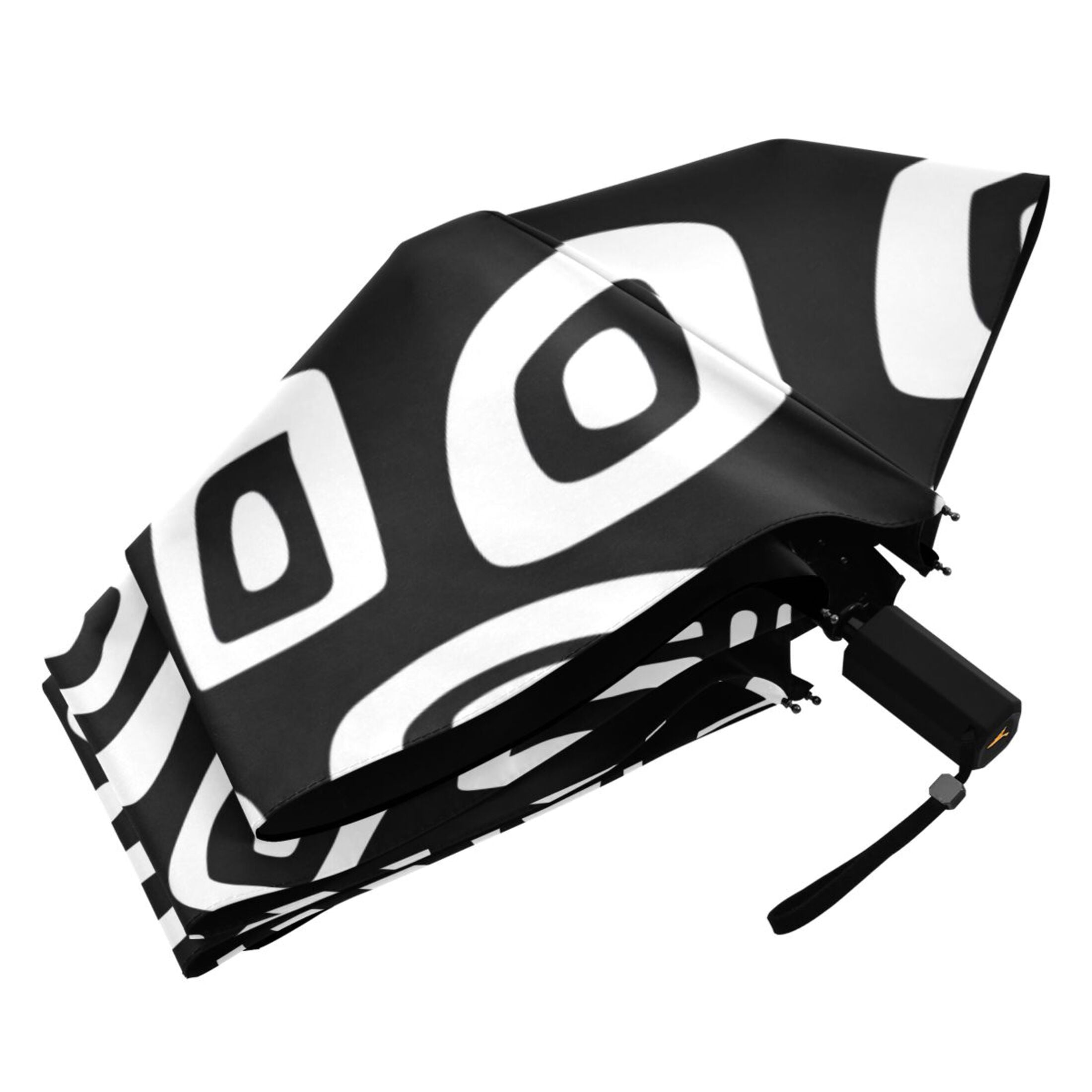 ALAZA Funny Stripes Pattern UPF 50+ Compact Folding Umbrella for Rain Travel Umbrella Packable