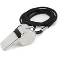 thumbnail image 1 of Silbato Deportivo de Acero Inoxidable, 120dB, con Cordón, para Entrenadores, Árbitros, Profesores y Emergencias, 1 of 7