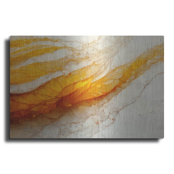 Luxe Metal Art 'Baltic Amber' by Luxe Portfolio, Metal Wall Art, 36"x24"
