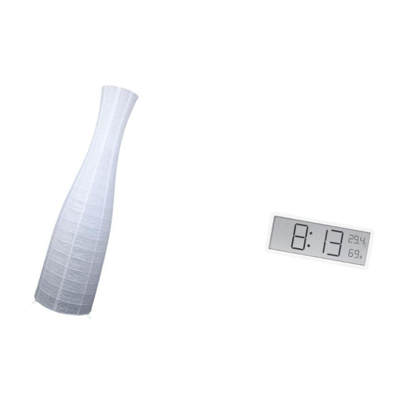 CarpNettore Minimalist Paper Floor Lamp Shade with Digital Display Multipurpose Protector Cover for Hotel Bedroom Living Room and Office Classroom
