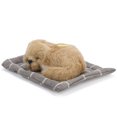thumbnail image 4 of Precioso muñeco de animal de simulación, perros durmientes de felpa, juguetes de peluche para niños con arcilla sonora blanca, 4 of 14