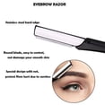 thumbnail image 4 of Eyebrow Razor Kit, 9 in 1 Professional Eyebrow Grooming Set for Women and Men, Including 3 Eyebrow Razors Trimmer,1 Tweezer,1 Scissor,1 Eyelashes Roller,1 Storage Bag, 4 of 16