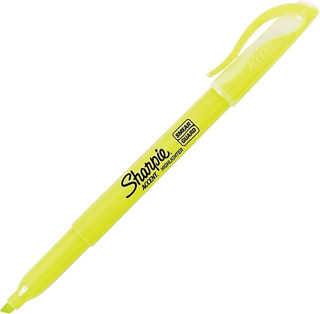 Sharpie Sanford Accent PocketStyle Highlighters Fluorescent Yellow