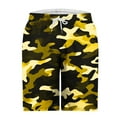 thumbnail image 4 of VBTAPA Mens Camouflage Swim Trunks Lightweight Drawstring Beach Board Shorts Quick Dry Hawaiian Bathing Suit Sales Today Clearance Yellow XXXL, 4 of 5