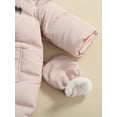 thumbnail image 6 of Infant Baby Winter Snowsuit Coat Warm Romper Outwear Hooded Puffer Jacket Footie Jumpsuit, 6 of 9
