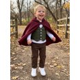 thumbnail image 4 of RUINIXCW Toddler Baby Boy Gentleman Outfit Halloween Renaissance Costume Infant Baby Boys Spring Fall Clothes Long Sleeve Shirt Vest Cloak Pants 4Pcs Set, 4 of 9