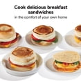 thumbnail image 6 of Hamilton Beach Dual Breakfast Sandwich Maker with Egg Cooker Ring and Timer, Breakfast Station, Silver, 6 of 11