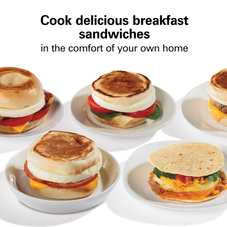 Hamilton Beach Dual Breakfast Sandwich Maker with Timer, Silver photo 4