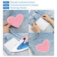 thumbnail image 4 of Uxcell 1.65'' x 1.42'' Iron-on Hot Melt Adhesive Patches Sew Embroidered Patches 10 Pcs Light Pink, 4 of 7