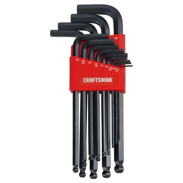 Juego de llaves hexagonales CRAFTSMAN con extremo esférico métrico de 13 piezas CMHT26010