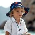 thumbnail image 7 of 2 Pack Baby Toddler Sun Hat UPF 50+ Sun Protection Bucket Hats for Boys Girls Wide Brim Beach Hat Kids Bucket Hat Age 0-6 Years, 7 of 7