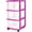 Purple, variant on Drawer Tower, 3-Tier Clear Plastic Storage Organizer Cart, White Frame - Heavy-Duty Organizing Drawers for Home, Bedroom, and Closet Organization