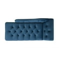 thumbnail image 4 of Samuel Tufted Roll Arm Chaise Lounge Satin Teal, 4 of 15