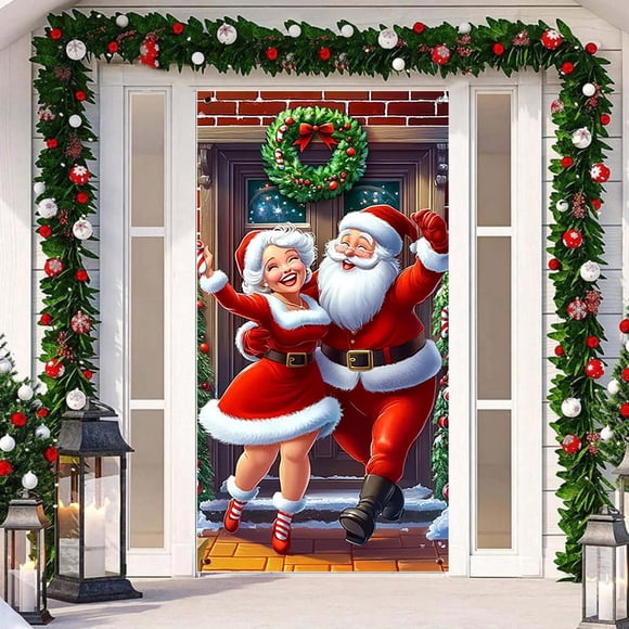 TIELUTT Rideau de Porte de Noël Festif pour la Maison Élégant Rouge et Vert Bannières de la Saint-Valentin pour Porche avant Bannières de Pâques pour Porte Extérieure Drapeaux de Chien pour Cour Fanions de Collège Mini Fanion Bannière Neu