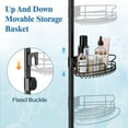 thumbnail image 6 of Alupssuc 4-Tier Rustproof Tension Shower Caddy, for Bathtub Shampoo Storage Bathroom Organizer, Adjustable Shower Shelves from 23 to 125 inches, with 4 Upgrade Large Capacity Adjustable Baskets, 6 of 7