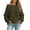 Army Green 06, variant on Karymi Plus Size Tops for Women Solid Off the Shoulder Hoodie, Oversized Long Sleeve Loose Pullover Sweatshirt with Front Kangaroo Pocket for Autumn Winter